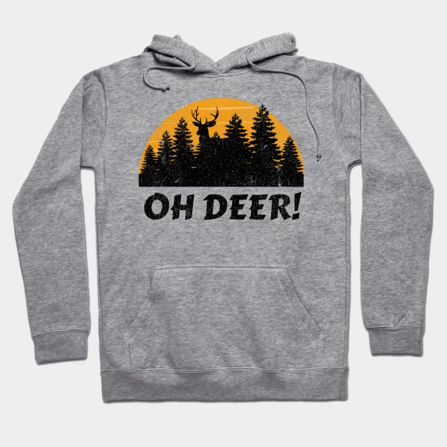 Oh Deer, Sunset Forest Deer Hoodie by HyperactiveGhost